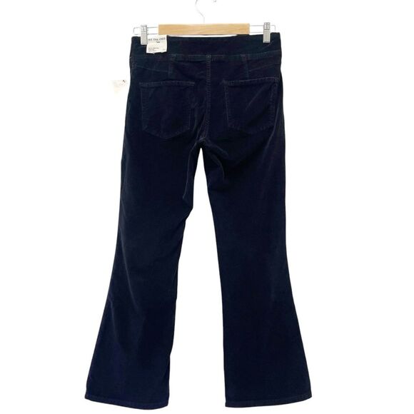 NWT Free People In My Feelings Black Velvet Crop Slim Flare Boho Pants Size XS - Picture 3 of 13